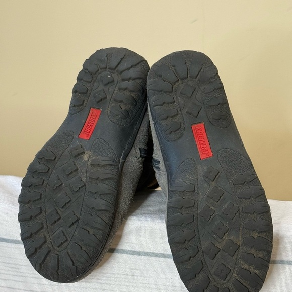 Women's Gray Suede Ankle Boots - Picture 3 of 7